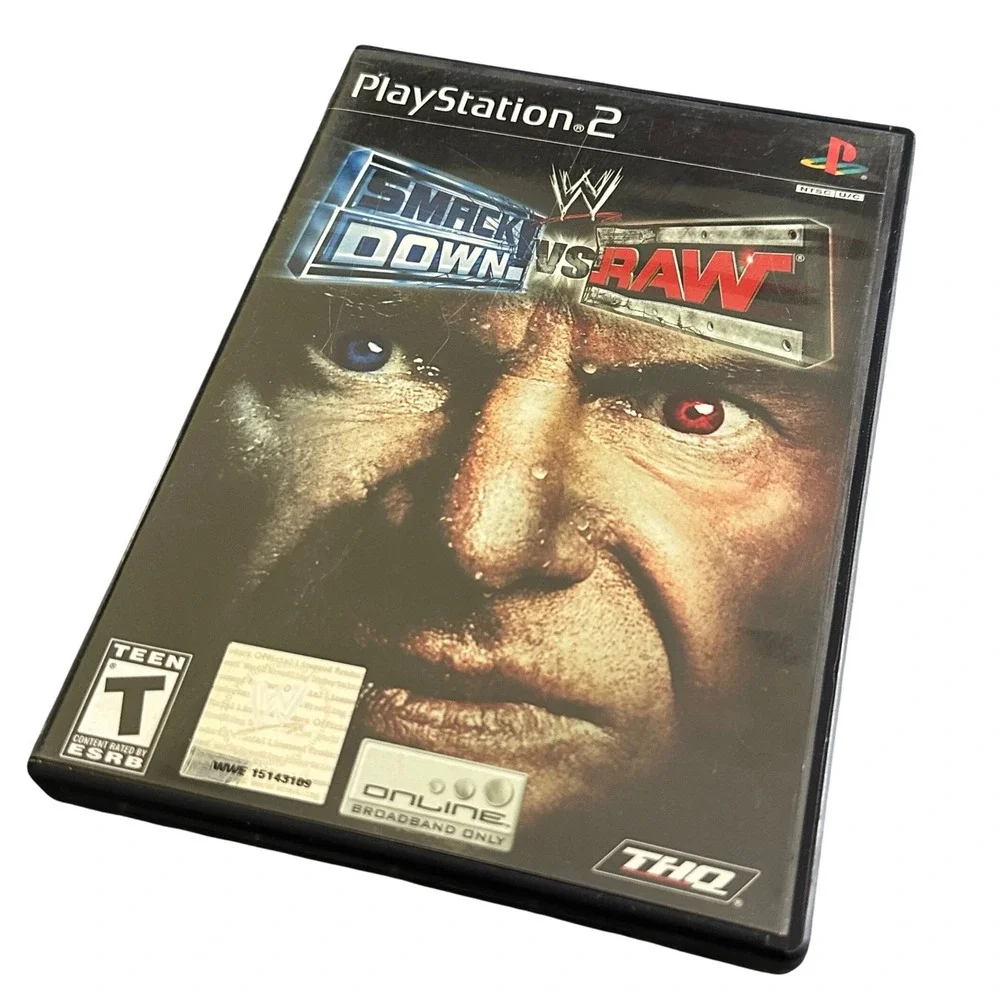 WWE SmackDown vs Raw Sony PlayStation 2 PS2 Game CIB THQ Wrestling Black Label